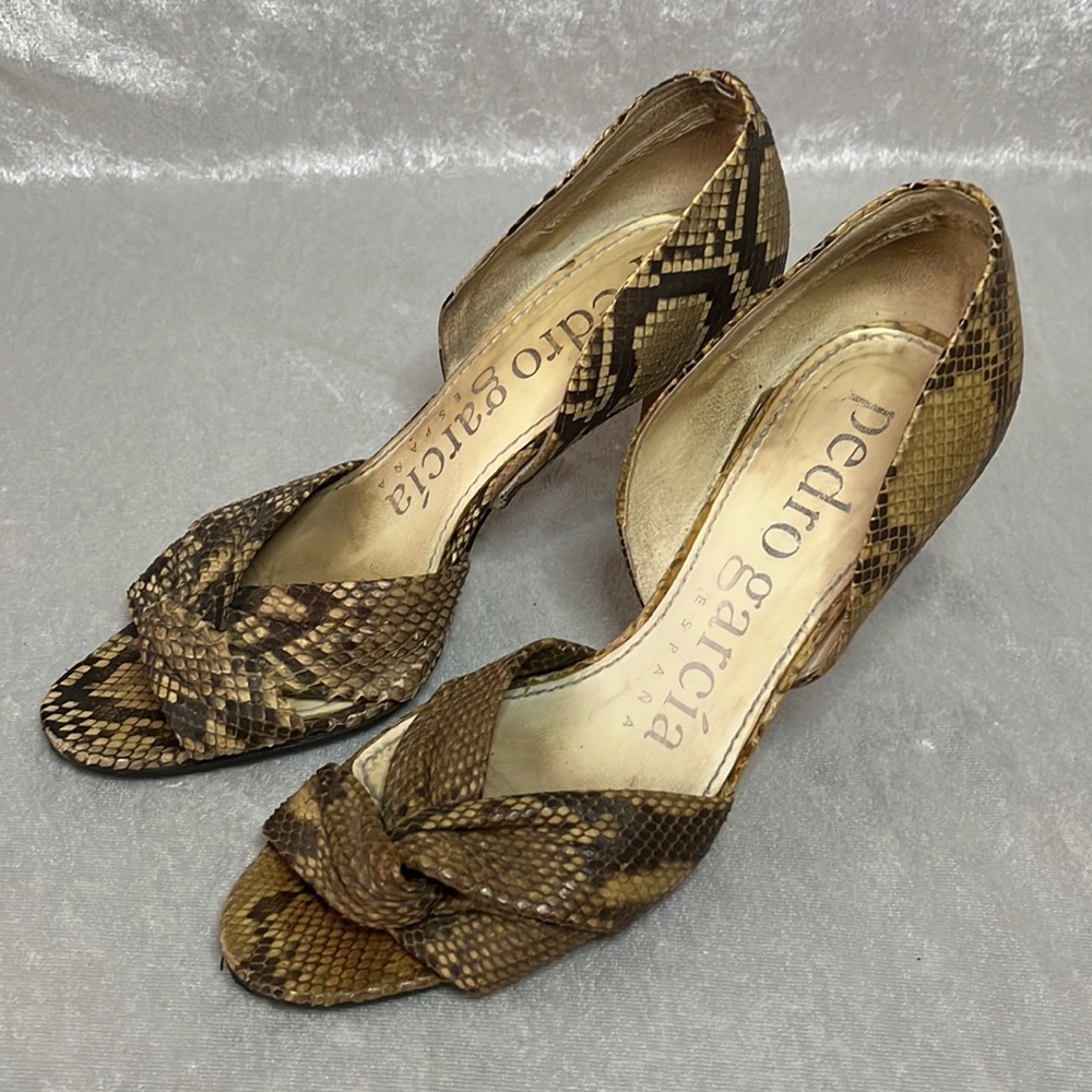 Pedro Garcia Snake Skin Heels